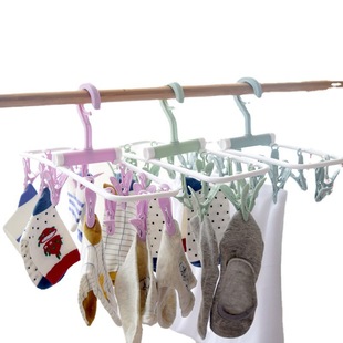 Multi-functional folding 12-clip clothes drying rack, underwear rack, sock rack, sock drying rack wholesale pic 4