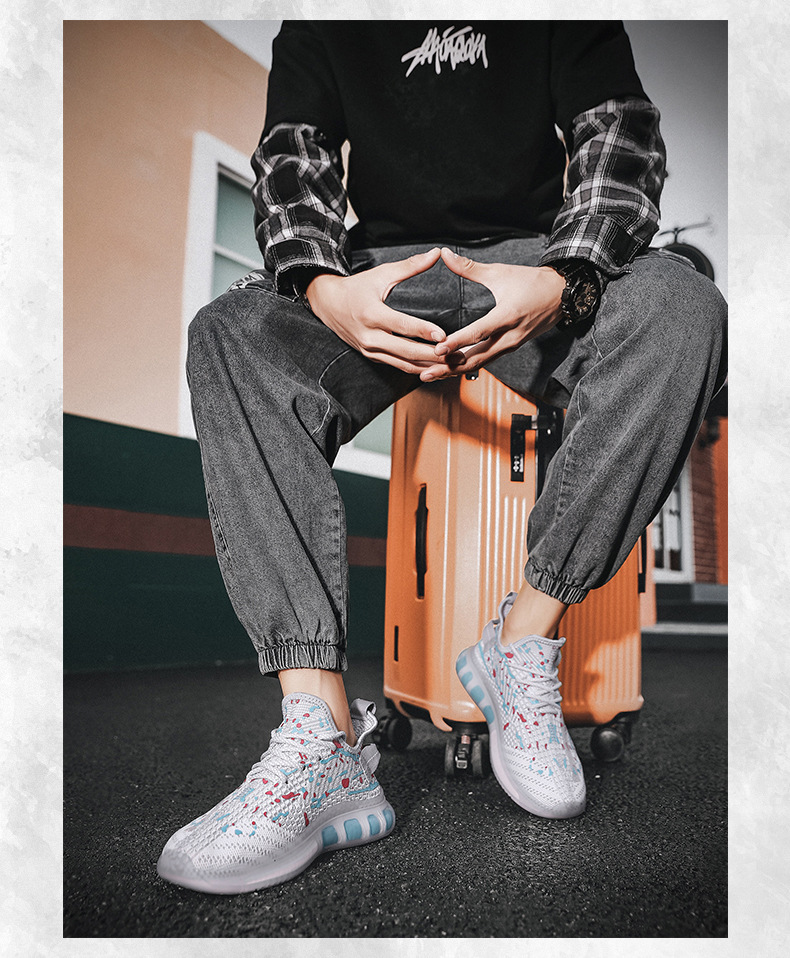 爆米花椰子鞋飞织布透气运动鞋春夏季休闲旅游男鞋时尚潮流跑步鞋详情16