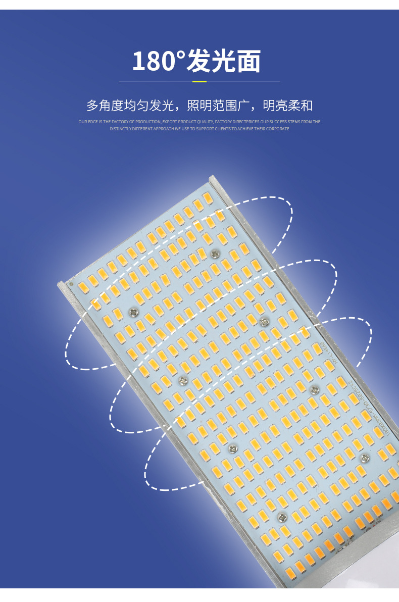 高亮铝型材LED玉米灯泡铝合金庭院路灯中华亮化工程家用详情9