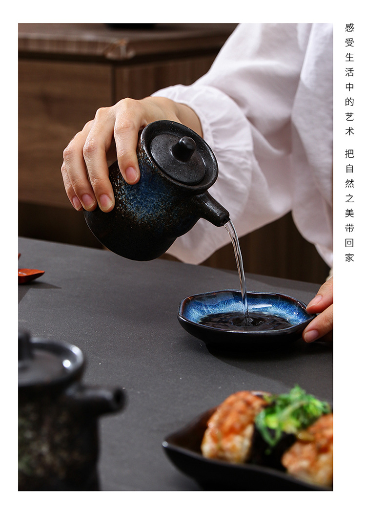 Ceramic seasoning bottles, soy sauce bottles, vinegar jars, chili bottles, restaurant tableware, household creative Japanese sushi restaurant tableware pic 6