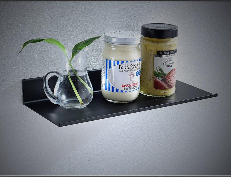 Black bathroom rectangular storage rack, mirror front stand, space aluminum matte bathroom storage rack, 30/40/50/60cm pic 15