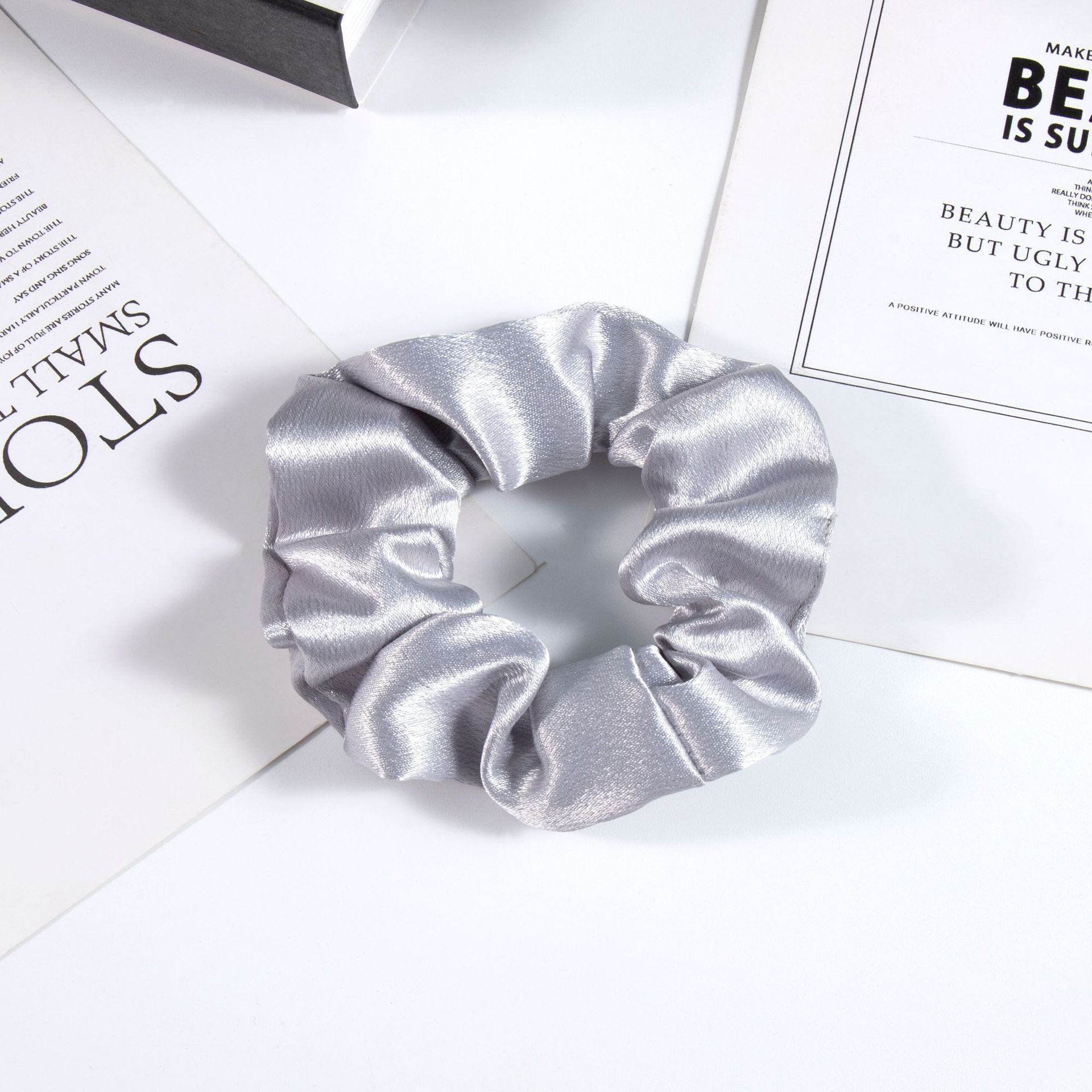 National trend series, retro solid color high-quality large intestine hair band, large intestine ring headwear, large rubber band pic 22