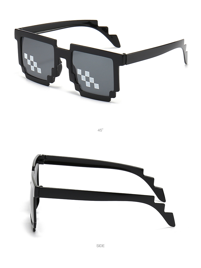 热销马赛克墨镜网红同款个性表演二次元太阳镜拍照搞怪太阳眼镜潮详情10