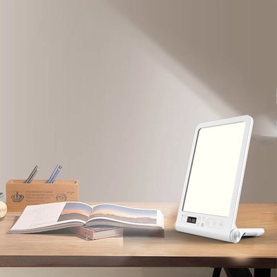 New sad light therapy lamp, smart timing alarm clock, 3-color temperature adjustment, factory direct sales, emotional therapy lamp pic 2