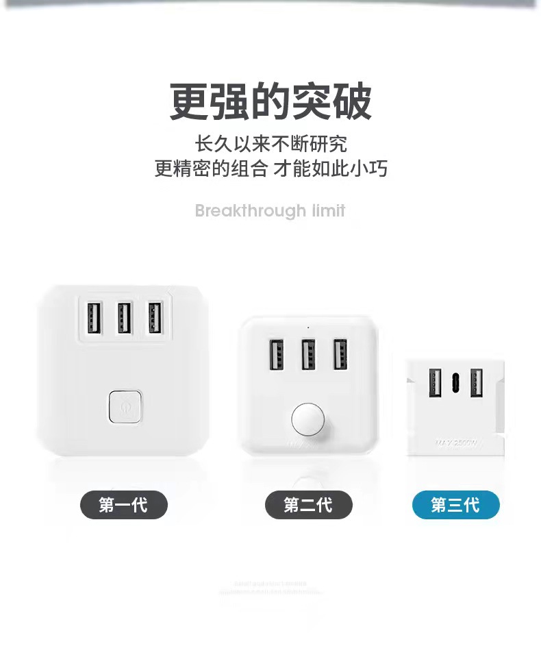 Magic Cube Socket, USB Fast Charging, Smart Power strip, Power board, Power strip, multi-functional household power converter pic 4