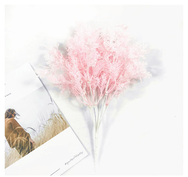 仿真7头迷雾花雾凇草喷色把束 婚庆仿真花植物家居装饰花厂家直销详情15