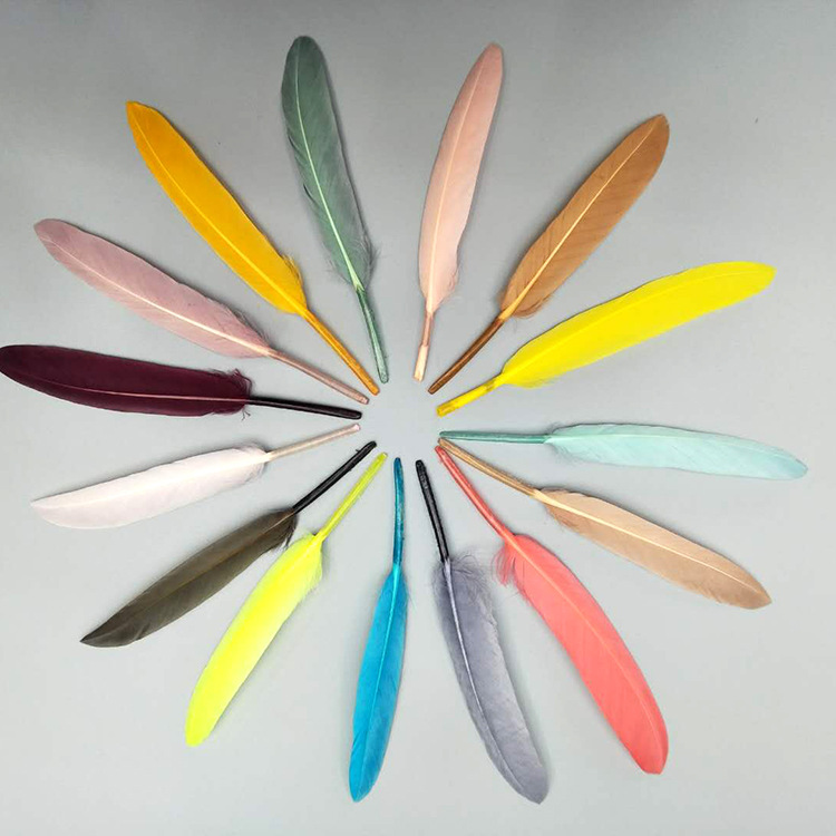 The manufacturer wholesales large quantities of goose feathers, small straight knives, colorful feathers, DIY kindergarten handcrafted materials, earrings, accessories, and goose feathers pic 22