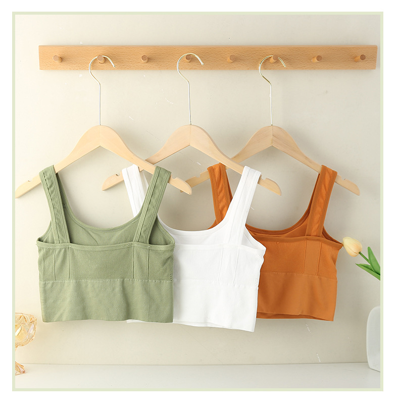 Versión coreana sin costuras deporte belleza espalda pecho mujer transpirable sin aros running yoga vest estilo versátil ropa interior exterior pic 4