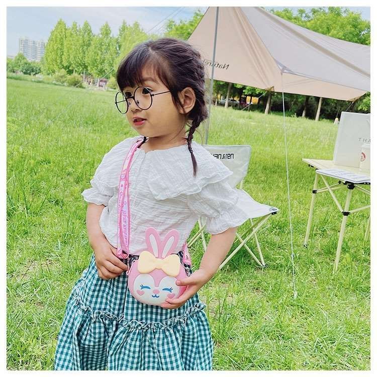 超萌可爱兔子女童包包2022年新款时尚儿童硅胶零钱包潮宝宝斜挎包详情14