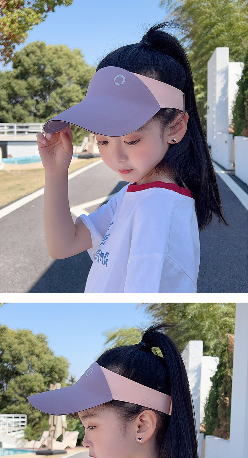 一体成型儿童成人空顶帽运动无痕遮阳帽户外骑车跑步鸭舌防晒帽子详情14