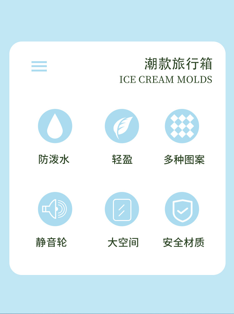 厂家批发儿童拉杆箱1820寸万向轮行李箱密码箱卡通旅行箱印刷logo详情3