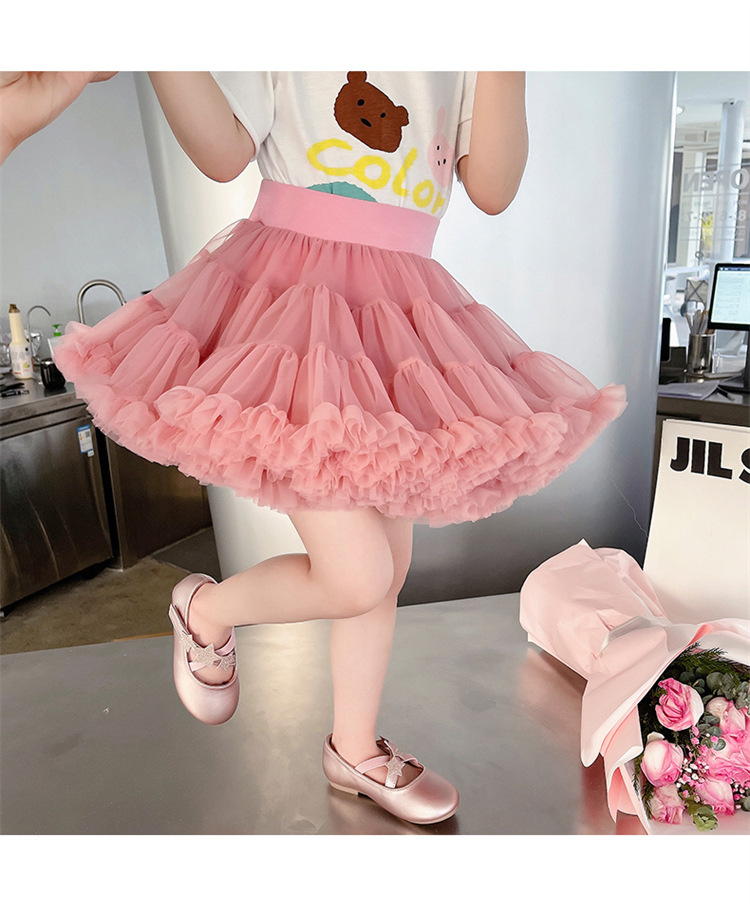 2024新款tutu裙半身裙儿童蓬蓬裙凸凸裙二代加蓬款女孩蛋糕裙子详情25