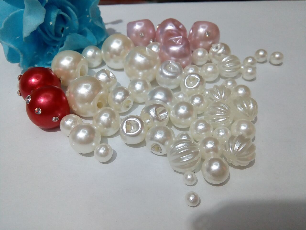 abs imitation pearl, non-porous, semi-porous, straight hole, high-brightness electroplated beads, plastic beads factory direct sales, hand-strung beads pic 12