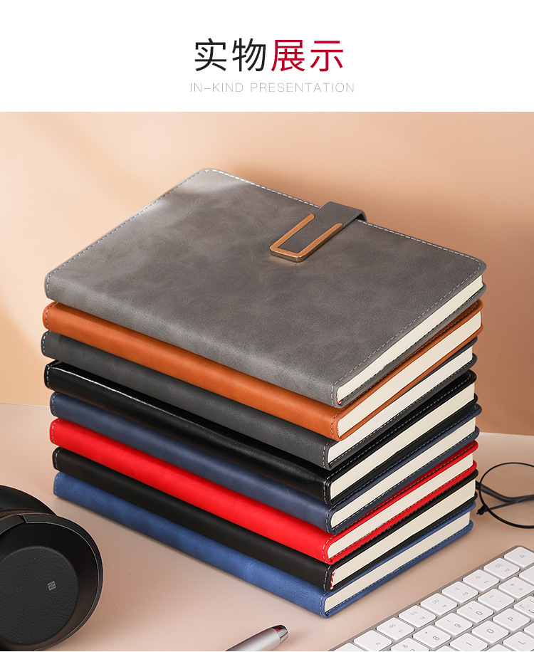 Customized creative a5 magnetic clasp business office notebook, thickened b5 notebook diary, customized logo pic 14
