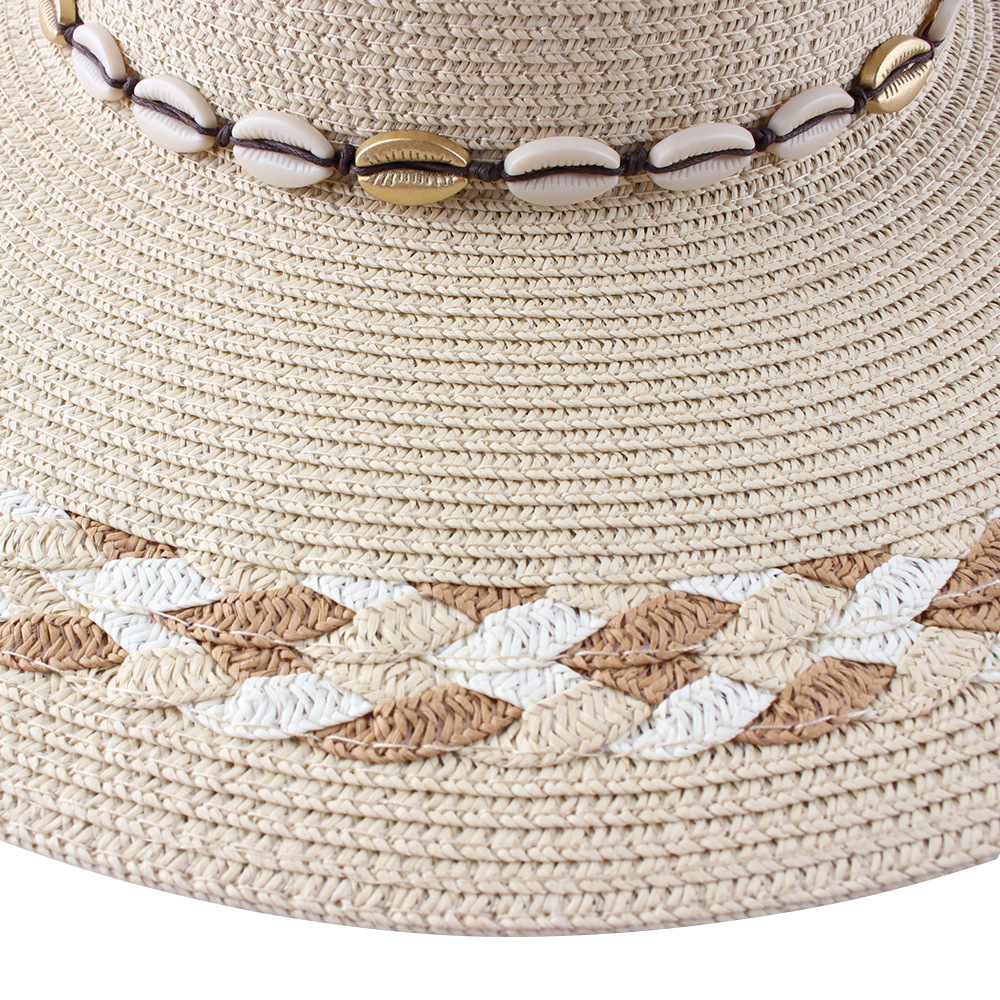 Protector solar Señora Gran longitud trenzada visera sombrero nuevo estilo sombrero de moda mujer versión coreana primavera verano viaje playa sombrero de paja personalizado pic 8