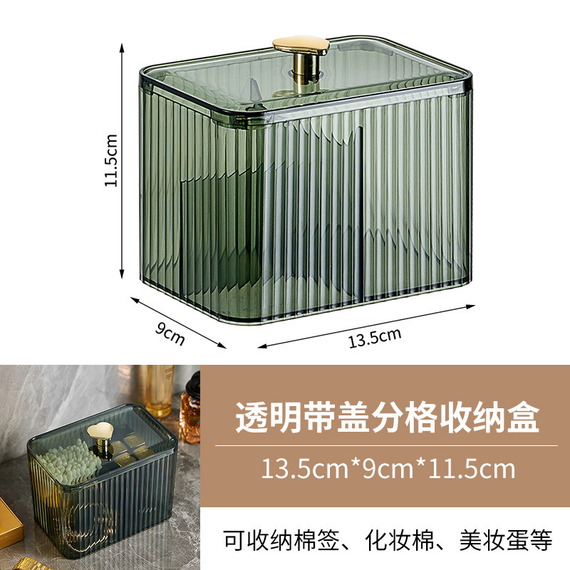 Makeup cotton, cosmetic storage box, transparent cotton swab box, dressing table, desktop powder puff, makeup brush, makeup remover cotton, lipstick box pic 4