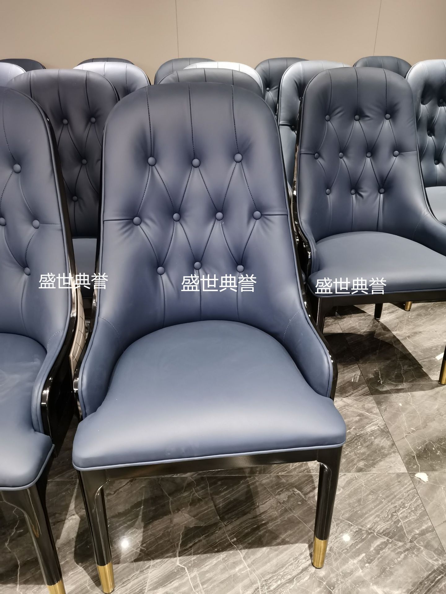 Solid wood dining tables and chairs for five-star hotels in Nanchang, modern light luxury ash wood chairs for clubs, and solid wood chairs for private dining rooms in restaurants pic 3