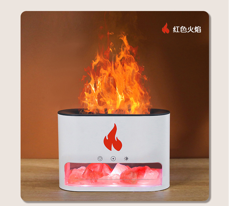 New USB Flame aroma diffuser for home and office use, humidifying aroma diffuser, essential oil simulation, flame rock aroma diffuser pic 14