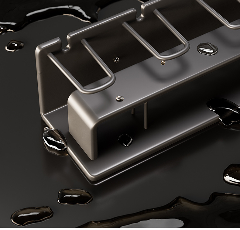 Wholesale toothbrush rack, non-perforated mouthwash cup, toothpaste rack, wall-mounted bathroom storage box, electric toothbrush rack pic 4