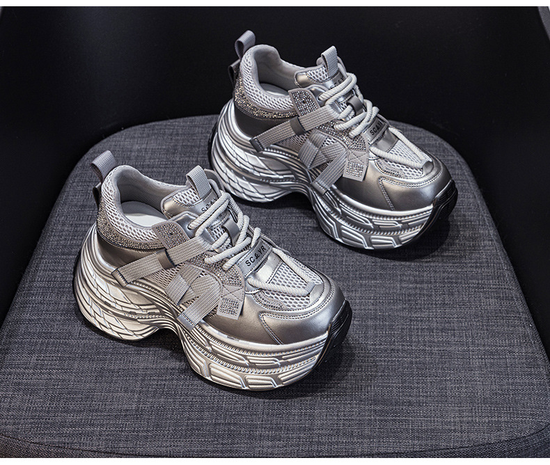 厚底网红时尚老爹鞋女2025新款休闲百搭内增高轻便小个子运动潮鞋详情27