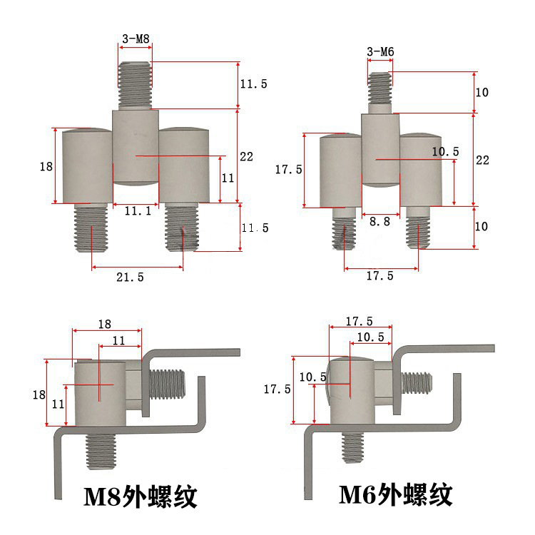 Stainless steel three-piece hinge 304/201 stainless steel internal and external thread welded door shaft three-in-one three-piece hinge pic 2