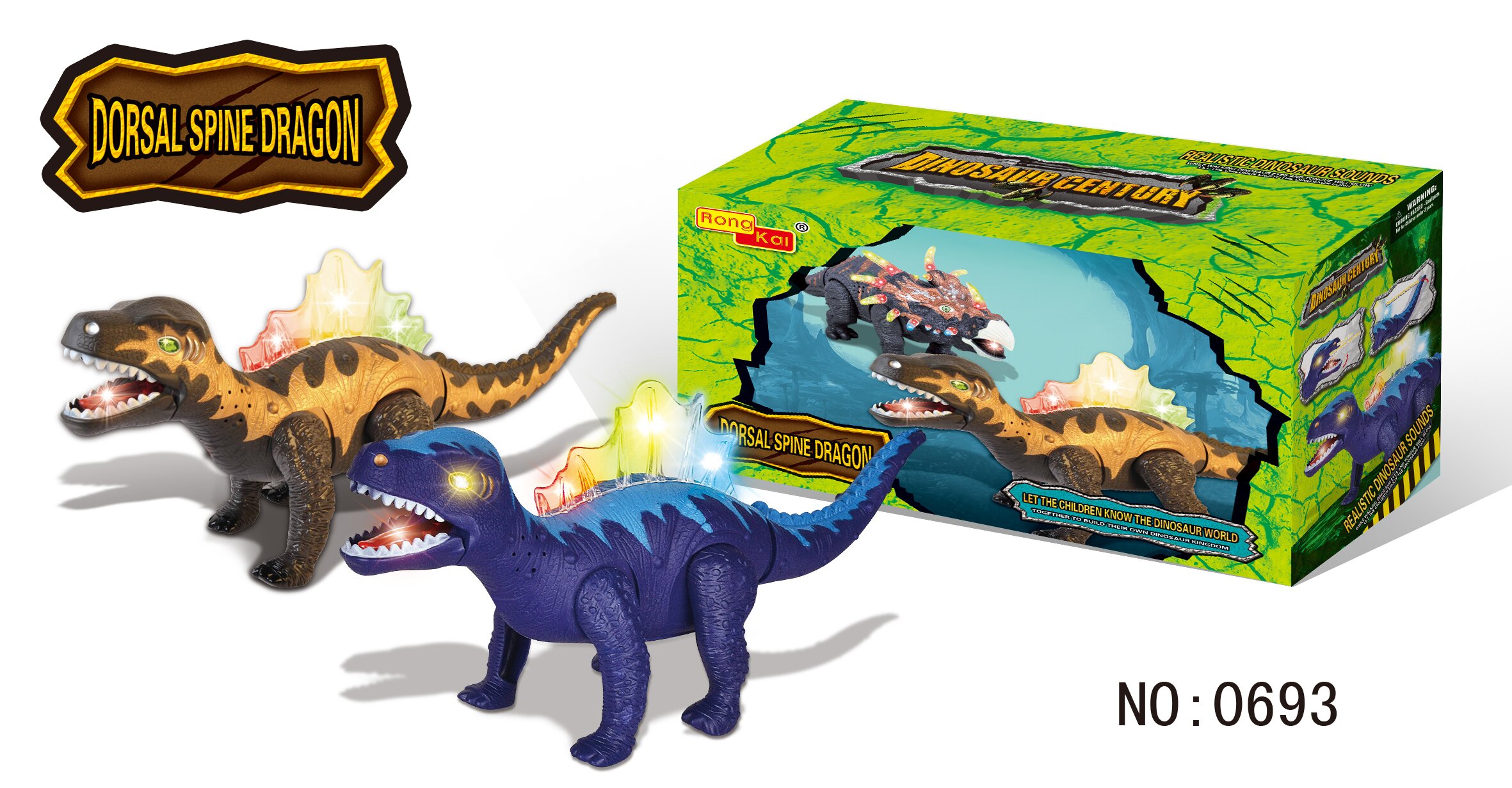 Wholesale of electric light, sound, walking three-headed dragon dinosaur model toys pic 12