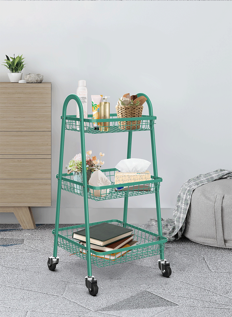Kitchen, living room, three-story trolley, bathroom, bedroom, storage rack for miscellaneous items, floor-standing storage rack, storage and storage trolley 2 pic 19