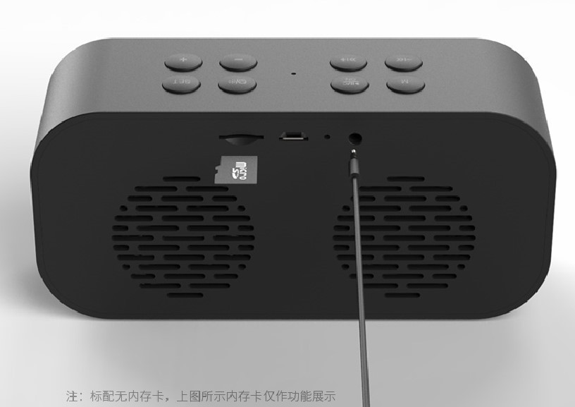 Bluetooth speaker, mini creative clock, portable card insert, heavy subwoofer, bedside mirror alarm clock, small speaker BT501 pic 13