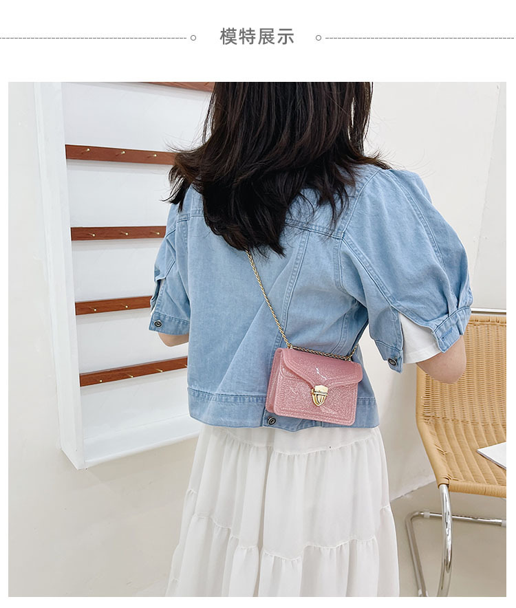 2021夏季新款PVC果冻包mini时尚花边小方包化妆包单肩斜挎ins女包详情53