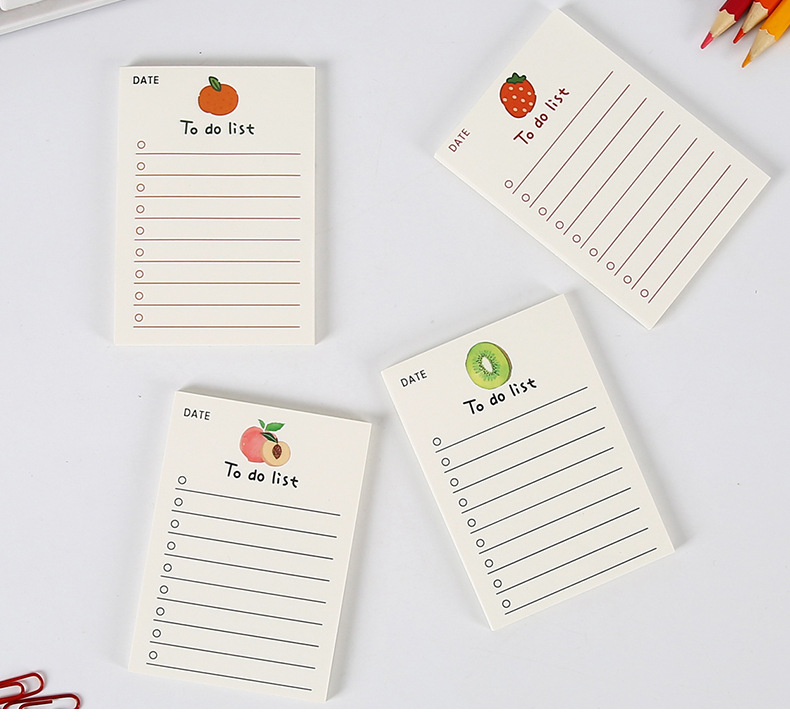 Wholesale of cute fruit bear sticky notes in stock. Korean Instagram minimalist and girlish sticky notes pic 11
