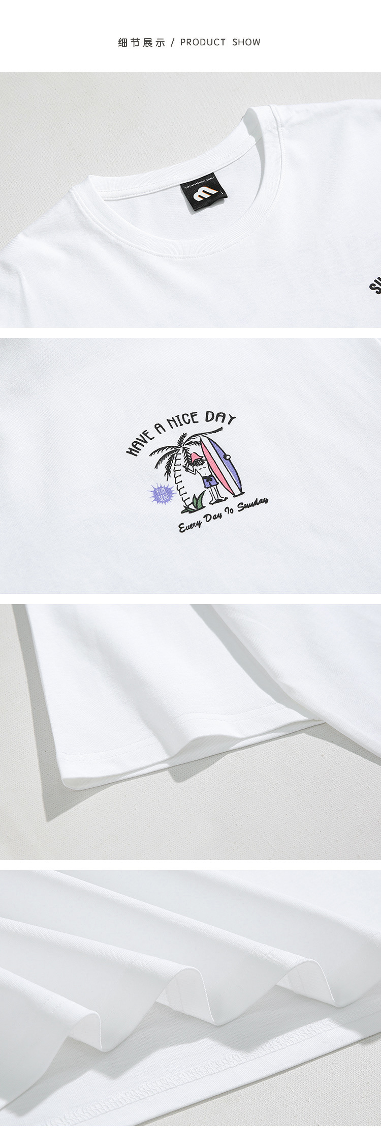 【 Clearance Sale 】 Short-sleeved T-shirt for men, summer Korean style, loose and trendy, cartoon print, versatile, pure cotton half-sleeved T-shirt pic 9
