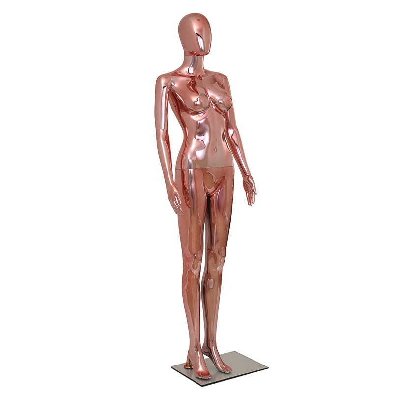 Venta directa de fábrica de alto grado ambiental galvanoplastia oro rosa mujer modelo gabinete ropa display pic 6