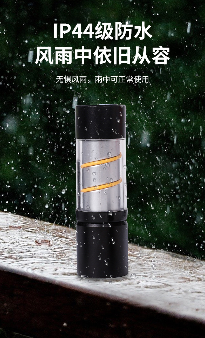 新款迷你彩色灯带灯丝强光小手电筒 家用户外便携氛围露营灯详情7