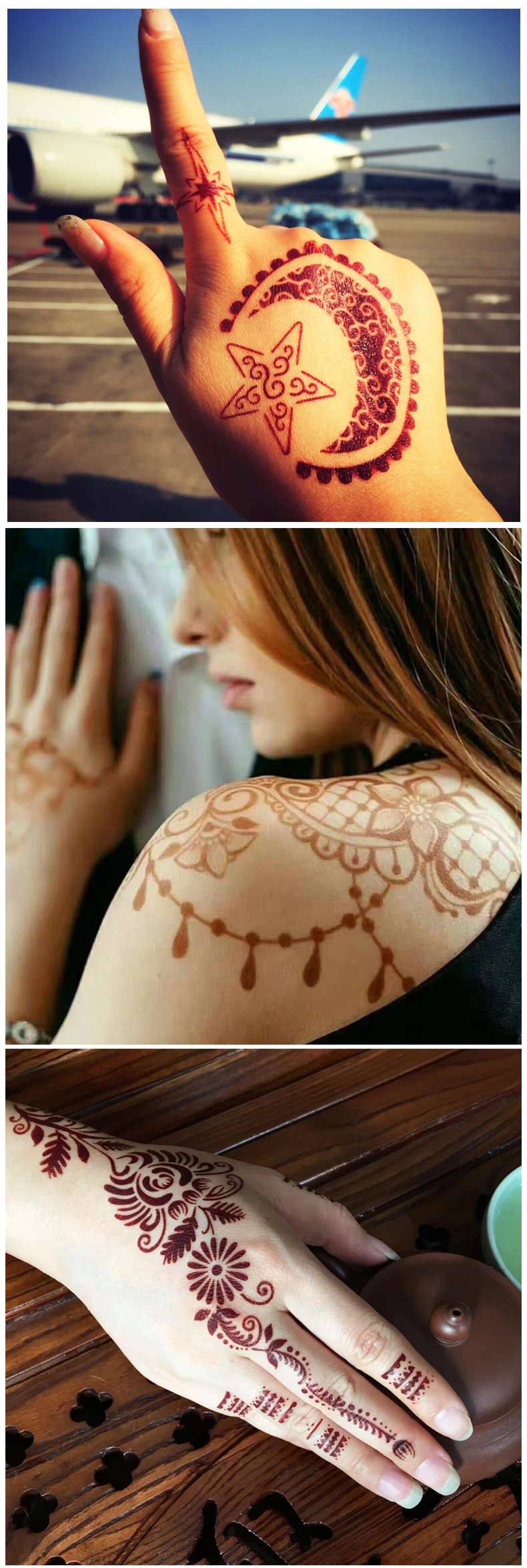 Cross-border Henna ointment, hand-painted ointment, tattoo template ointment, exclusively for foreign trade pic 23