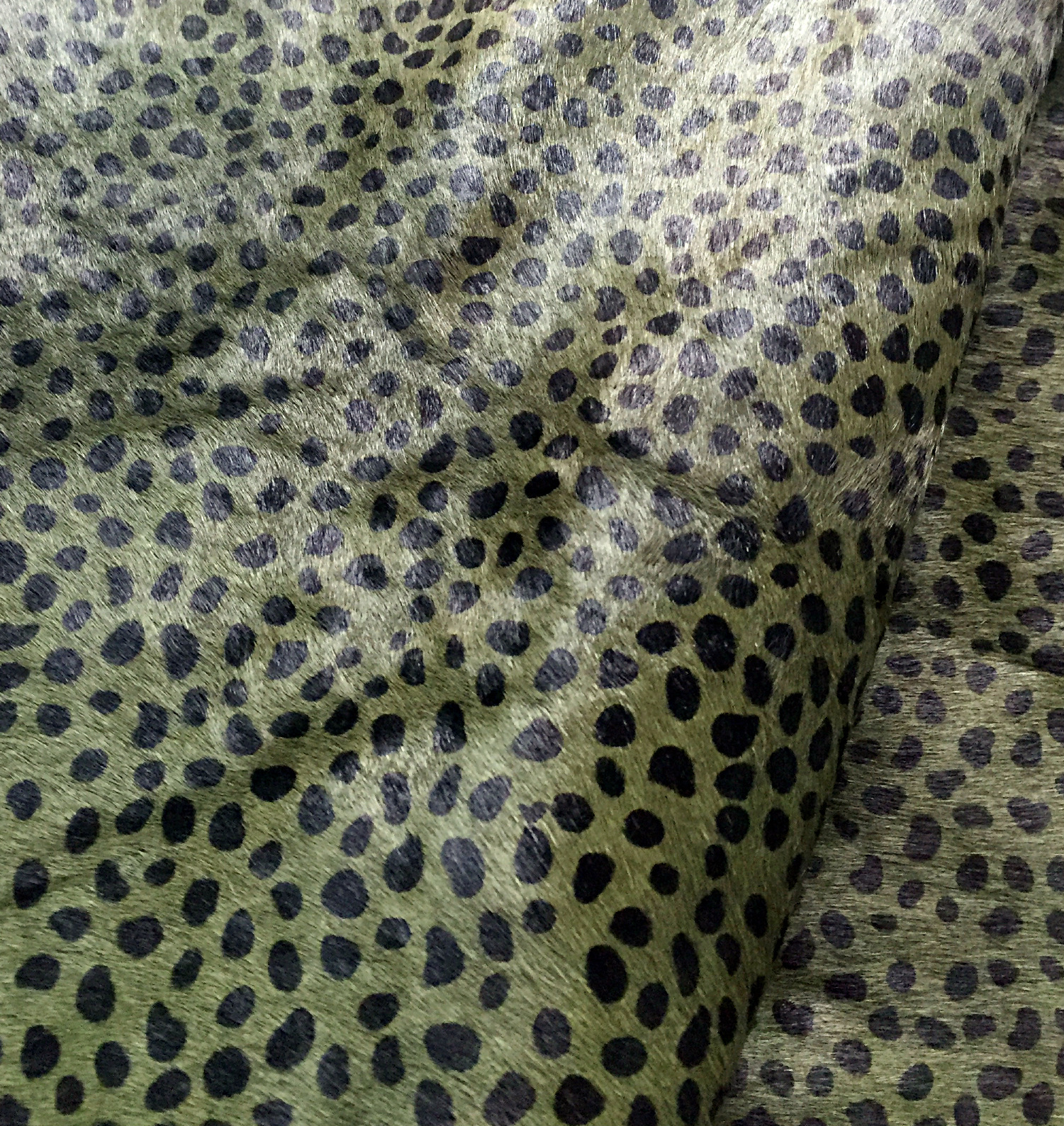 Yiwu genuine leather horsehair classic military green little leopard dot horsehair printed horsehair accessories Colorful horsehair pic 10