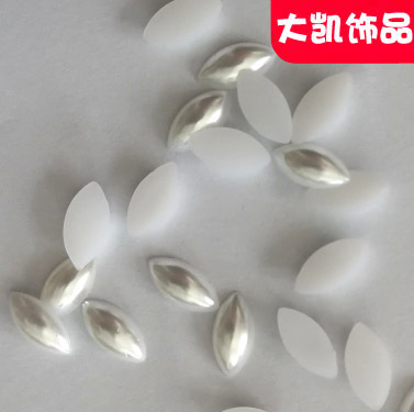 ABS imitation pearl pearl luster half-sided oval water drop horse eye pure white off-white with good brightness. Factory self-sold jewelry accessories pic 5