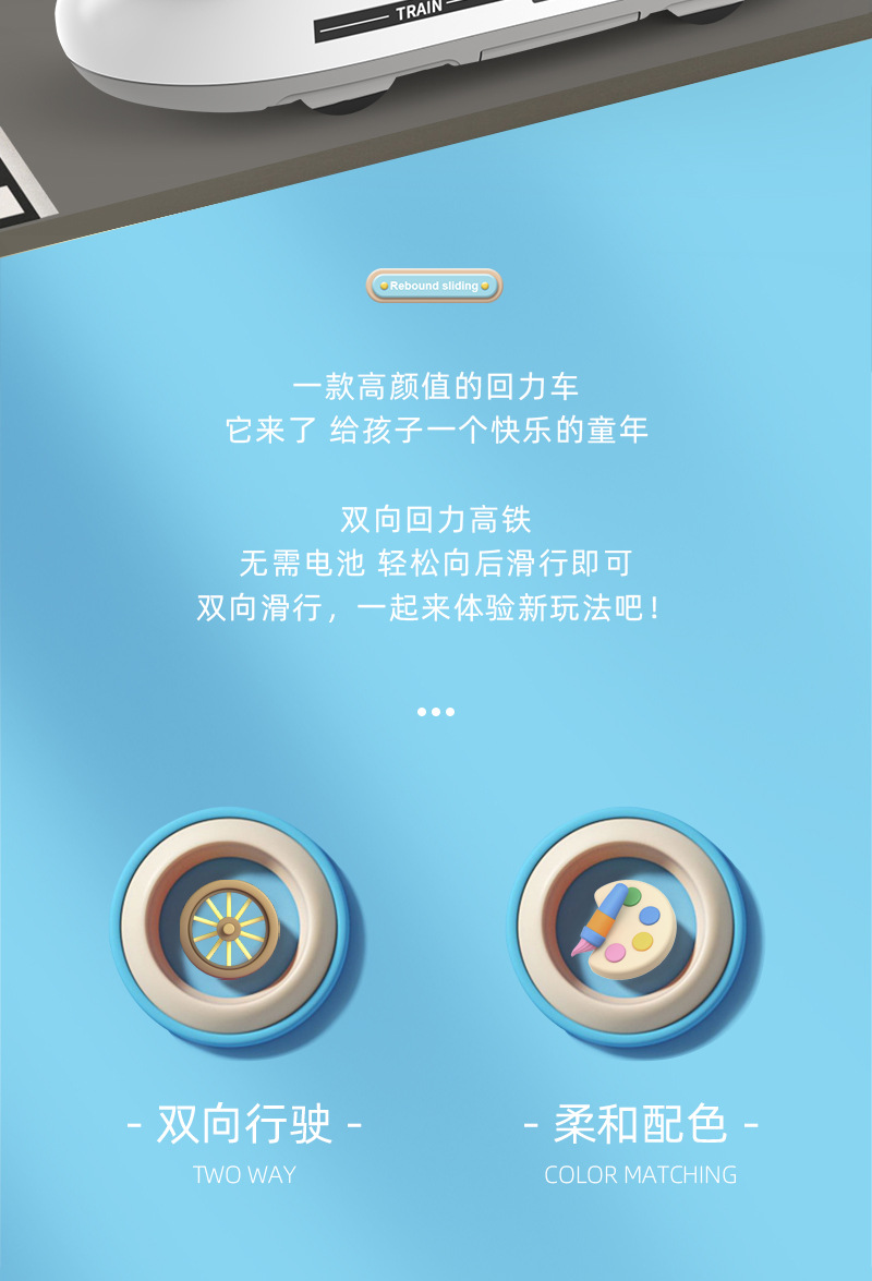 儿童玩具车惯性车和谐号列车动车组火车头高铁男孩模型小礼品批发详情1