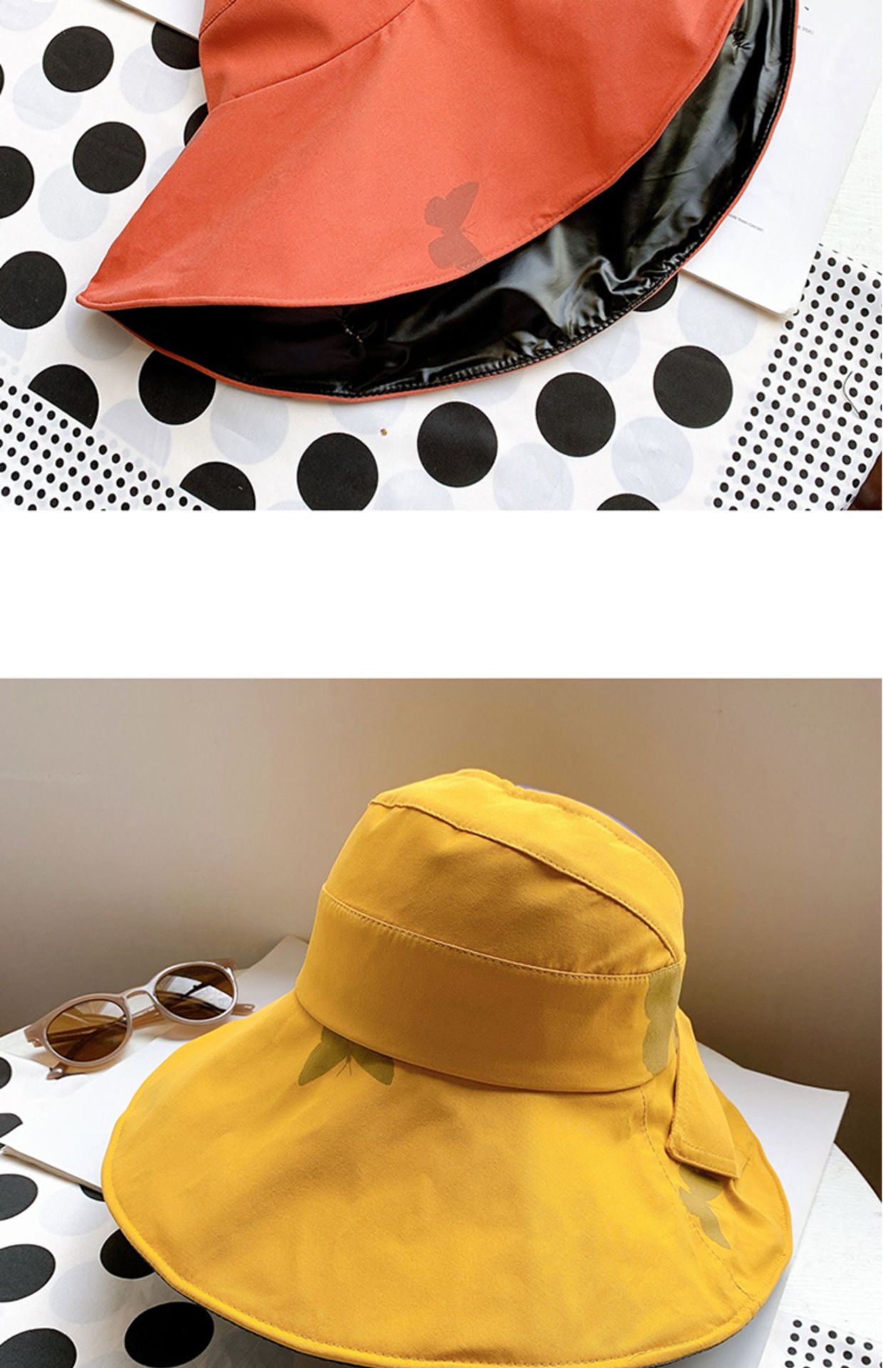 帽子女夏防晒空顶帽大沿韩版太阳帽百搭时尚蝴蝶结遮脸遮阳渔夫帽详情31