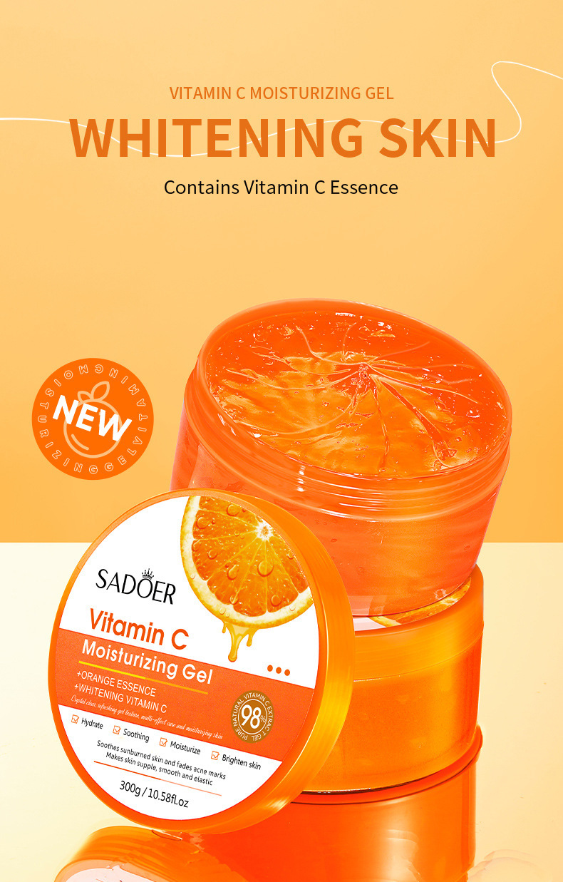 SADOER vitamin C aloe Vera Gel 300g Moisturizing and hydrating cross-border foreign trade live streaming wholesale pic 2