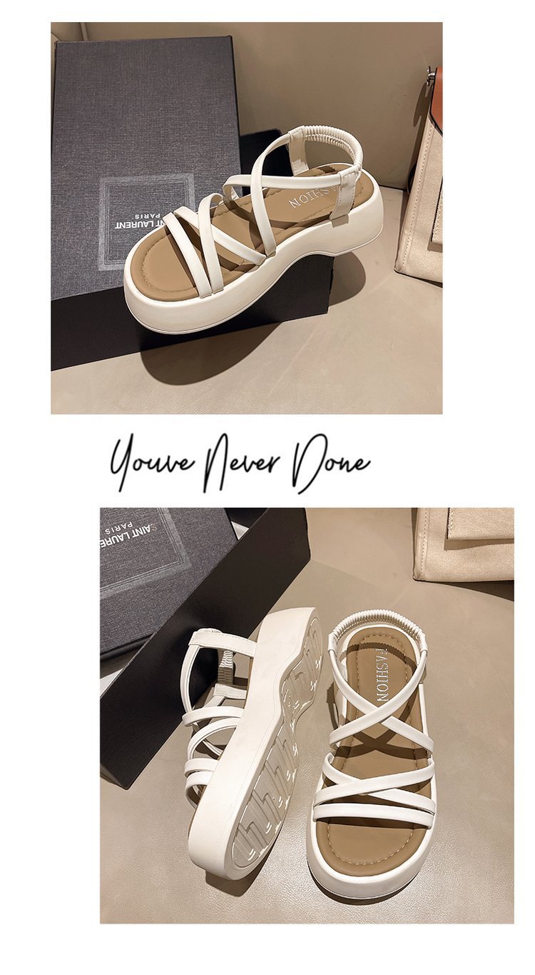 厚底松糕凉鞋女2024年夏季新款韩版小个子交叉细带高跟罗马鞋详情17