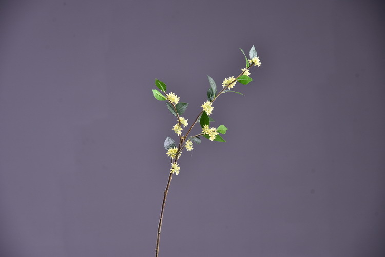 Wholesale artificial yellow osmanthus and laurel, green landscape garden artificial trees, decorative golden osmanthus leaves, home, hotel and homestay artificial flowers pic 25