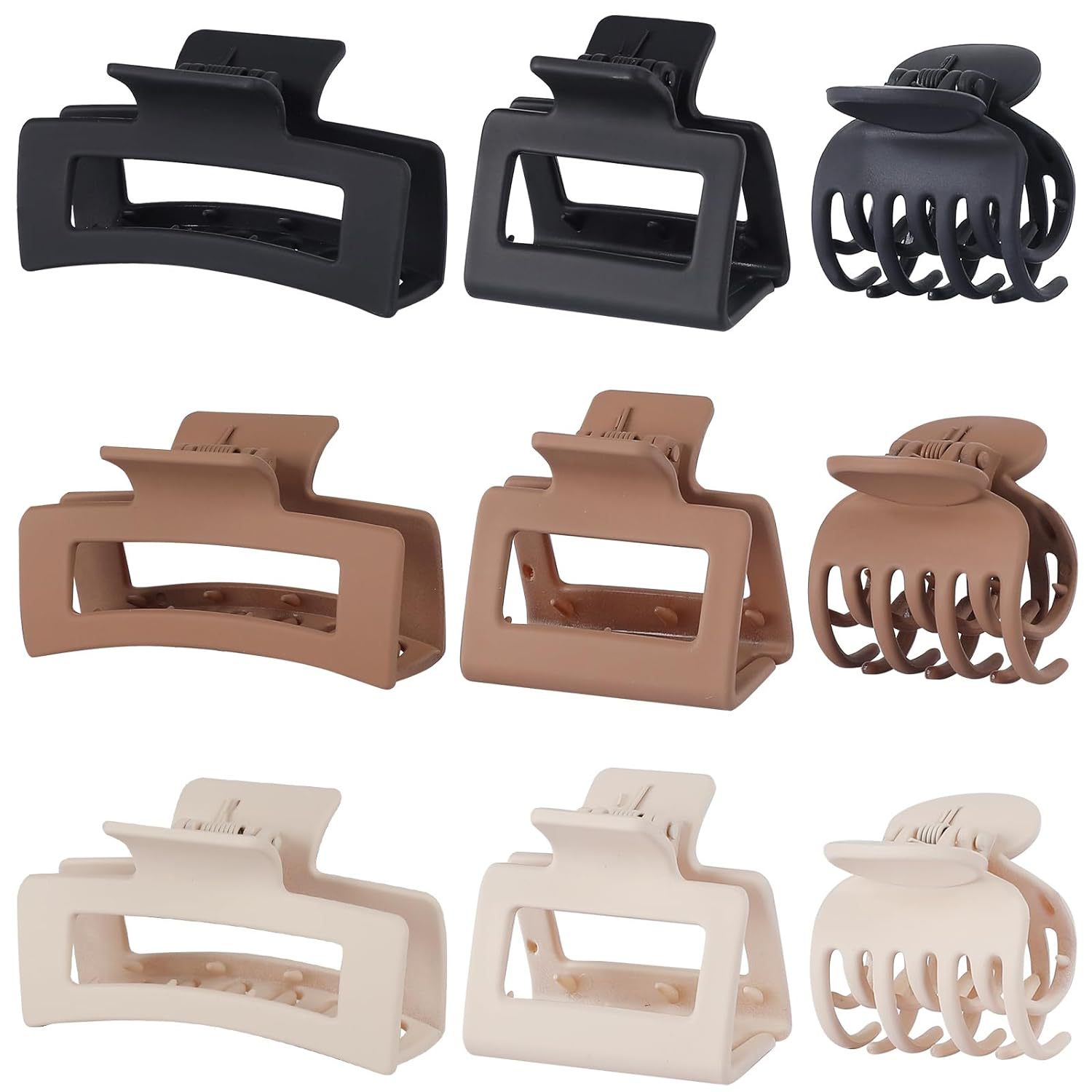 The Qiyue Amazon cross-border hair clip features a matte, same-color shark clip with a simple and elegant style. It is a hair accessory for the back of the head pic 3