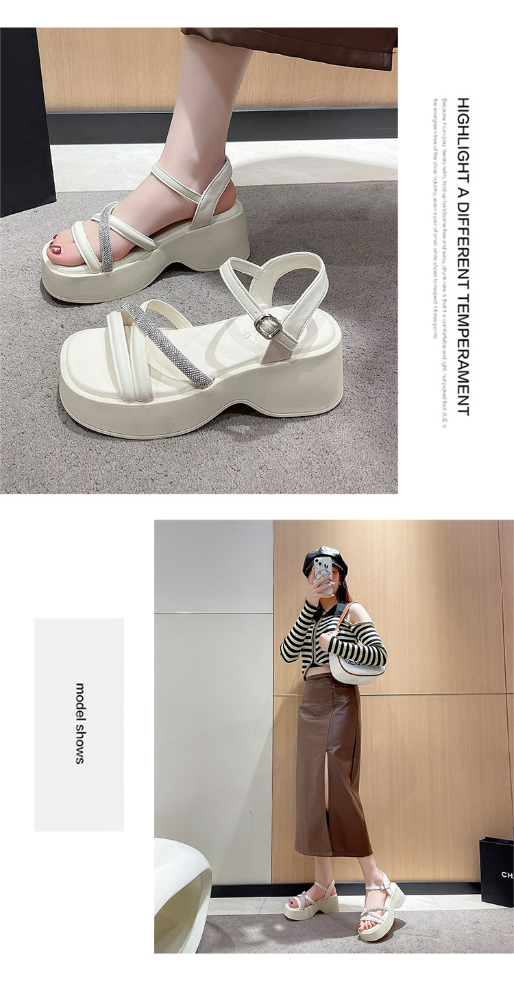 凉鞋女2024夏季新款厚底增高仙女风罗马凉鞋坡跟潮百搭女士凉鞋详情19