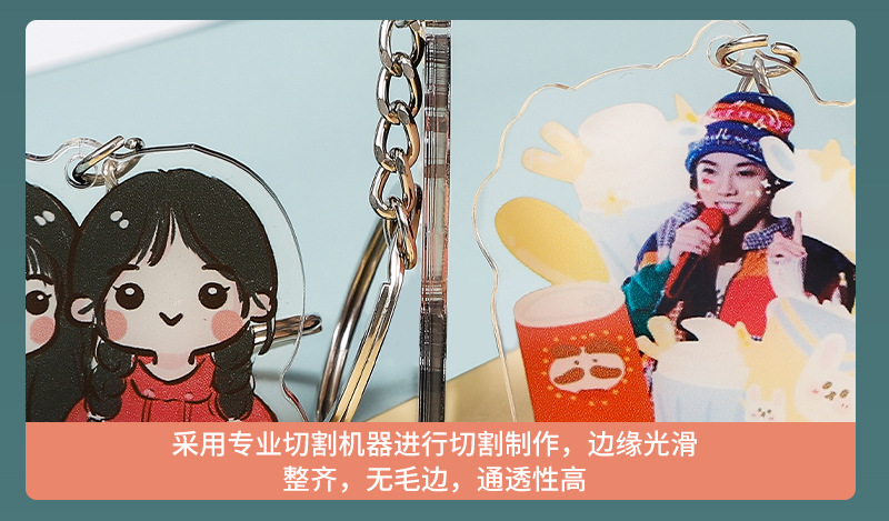 Factory wholesale acrylic keychains, star-related cartoon acrylic pendants, gifts, schoolbag hangers, customized pic 12