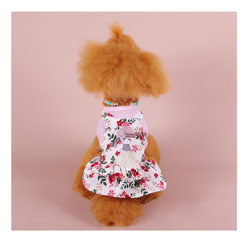 Cute and playful princess-style dog dress, thin, breathable and comfortable pet carrier dress for spring and summer pic 12