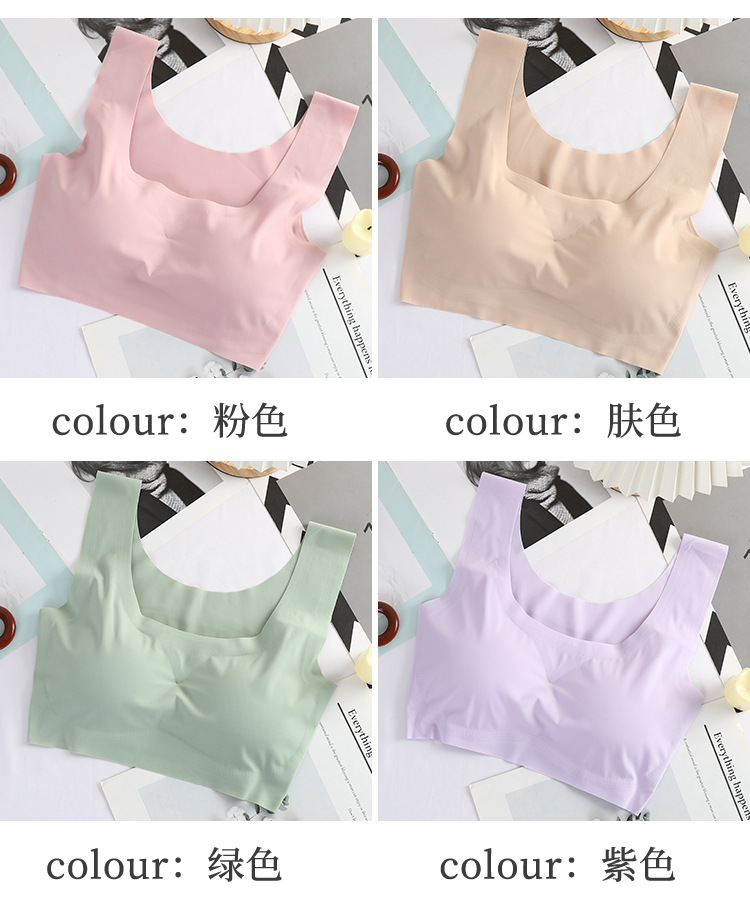 A Japanese first-generation sleep bra without steel rings, a seamless, large-sized shock-absorbing vest, yoga sports underwear for women pic 12
