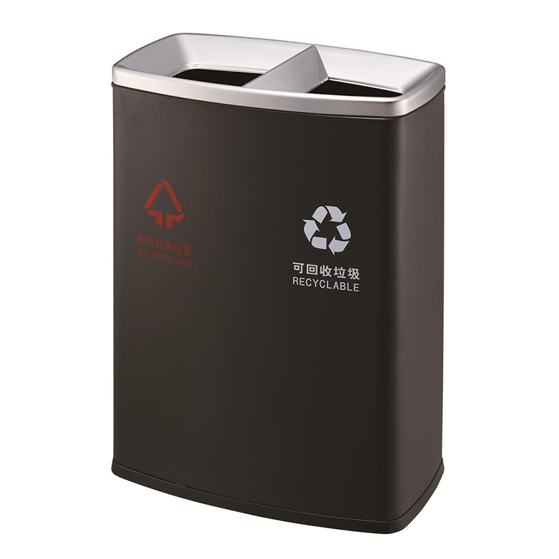 The creative Southern brand GPX-218E stainless steel trash can is a high-end outdoor uncovered classified trash can pic 4