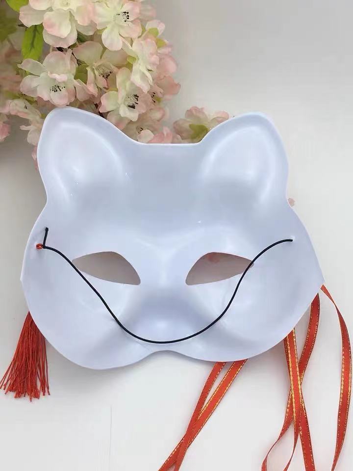Fox mask, shining fox mask, ancient-style Hanfu masquerade ball, cosplay anime cat face fox spirit mask pic 9