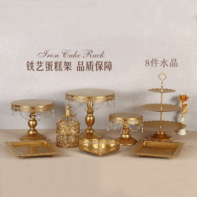 欧式蛋糕架婚庆甜点糕点蛋糕托盘婚礼甜品台摆件摆件点心架13件套详情7