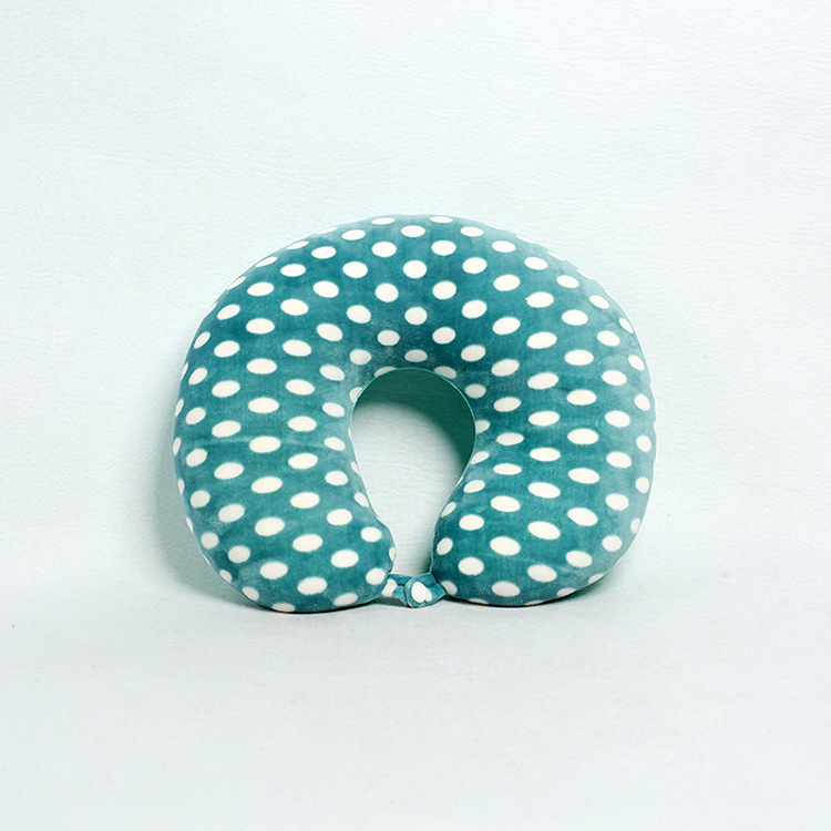 Dot Elastic fabric neck pillow, travel car office foam particle cartoon neck pillow, neck guard plush neck pillow pic 6